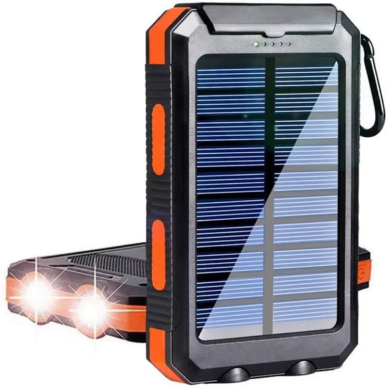 Waterproof Outdoor Solar Power Bank 20000Mah Dual USB Travel Outdoor Solar Mobile Phone Charger Solar Powerbanks for Camping