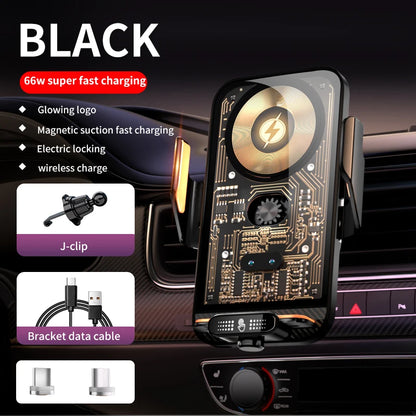 Car Phone Holder 66W Wireless Charger Mobile Phone Holder Intelligent Infrared Air Vent Clip for Iphone Samsung Xiaomi Universal