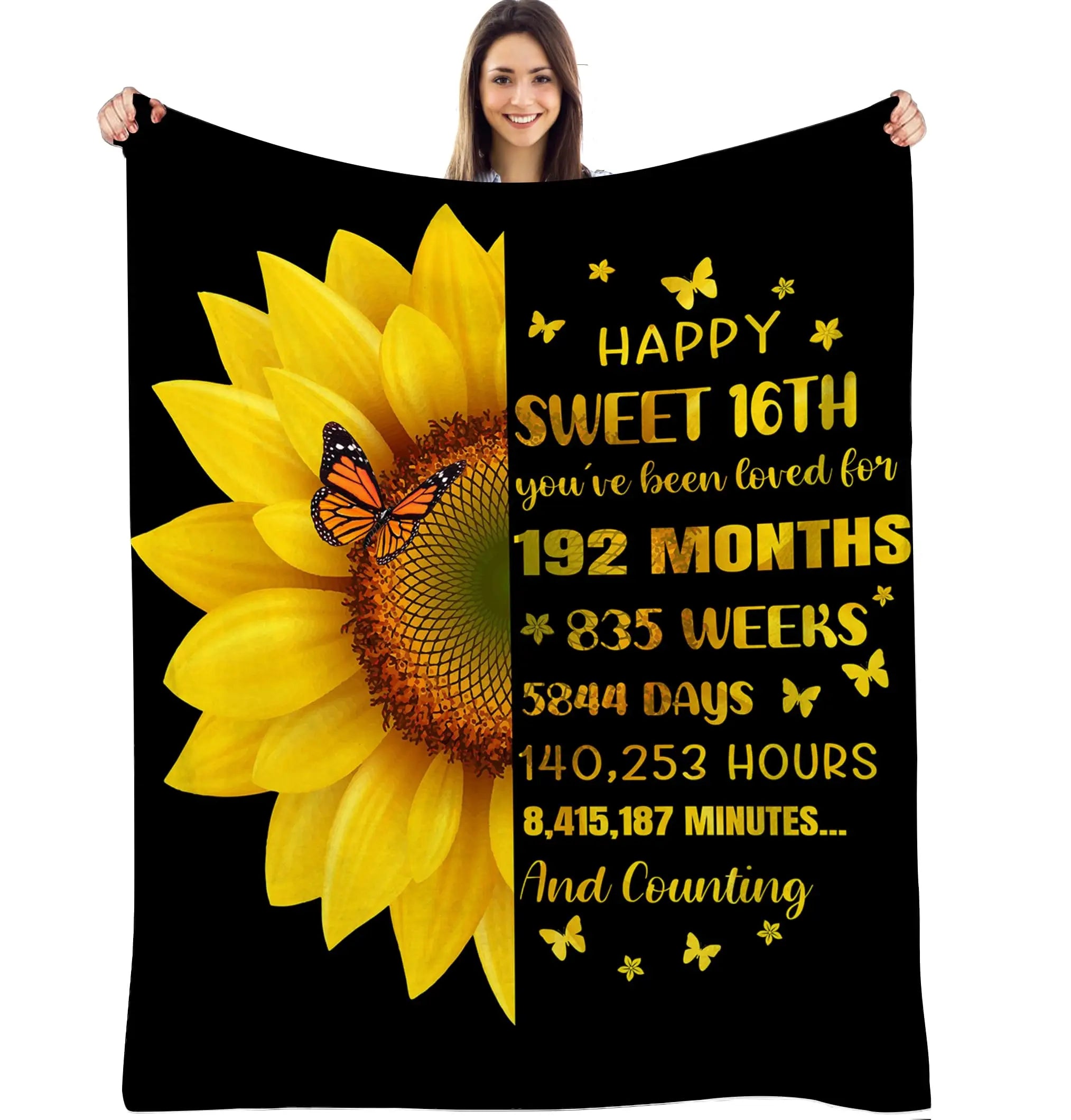 Sunflower Blanket Gifts for Daughter, Mom and Dad, Birthday, Daughter, Graduation, Best Gifts for Christmas