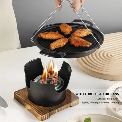 Mini Barbecue Oven Grill Home Outdoor Camping Alcohol Stove BBQ Japanese One Person Cooking Garden Party Roasting Meat Tool